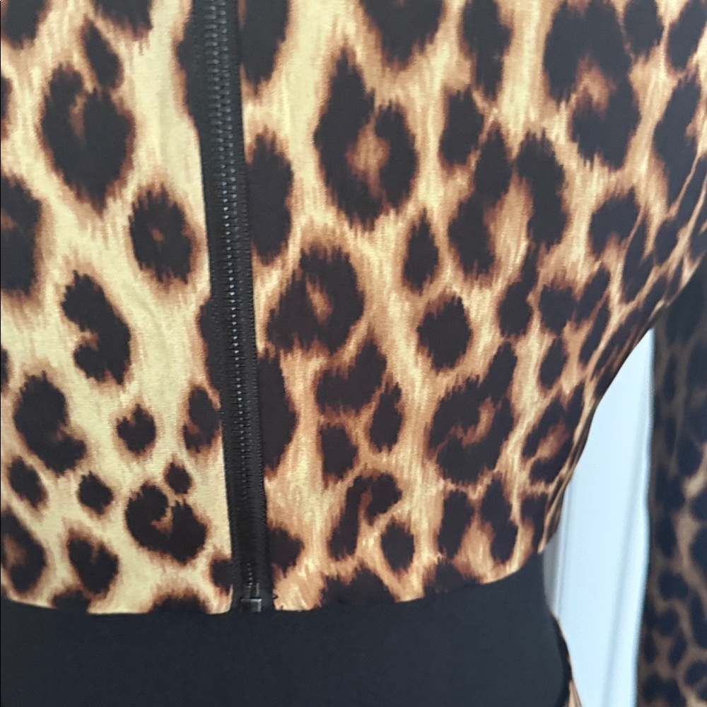 A.L.C. Brown Leopard Long Sleeve Dress - Picture 4 of 9